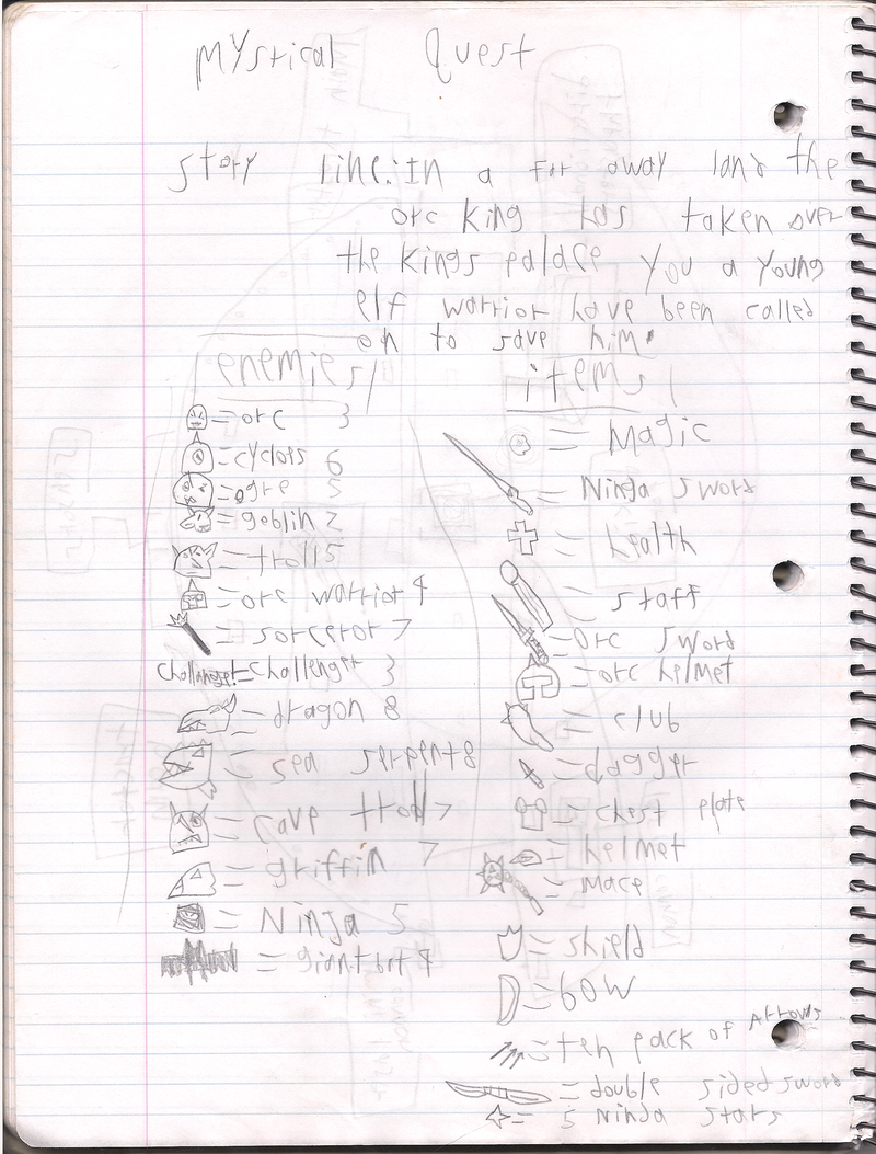 Illustration for article titled I made a very bad RPG, called Mystical Quest, as a kid and tried playing it as an adult